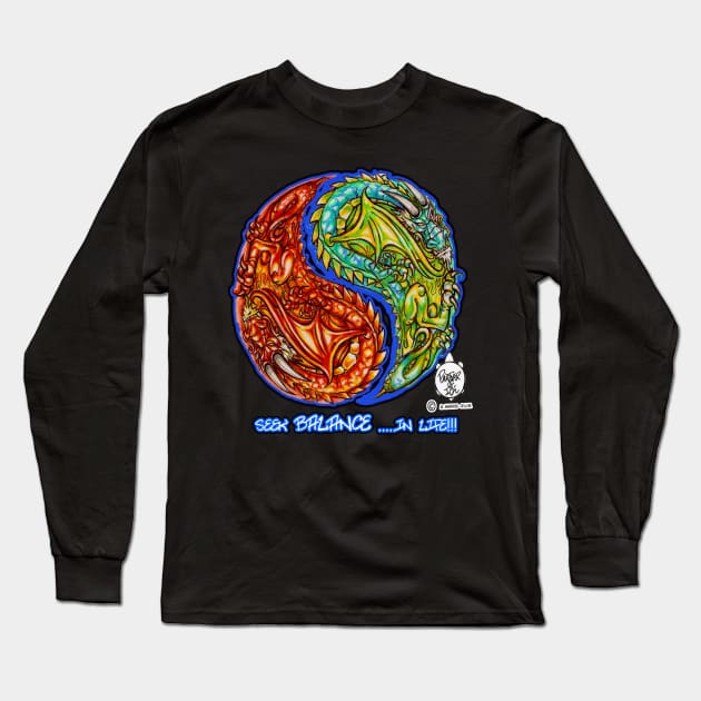 YIN AND YANG DRAGONS Long Sleeve T-Shirt by DHARRIS68